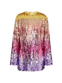 【送料無料】 ヴァレンティノ レディース ワンピース トップス Tulle Illusion Embroidered Short Dress multicolor