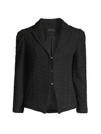 【送料無料】 ダナ キャラン ニューヨーク レディース ジャケット・ブルゾン アウター Rustic Chic Ribbon Tweed Jacket black