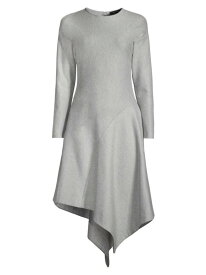 【送料無料】 ナトリ レディース ワンピース トップス Asymmetric Long-Sleeve Midi-Dress grey