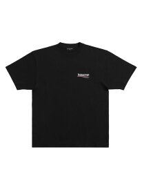 【送料無料】 バレンシアガ レディース Tシャツ トップス Political Campaign T-Shirt Large Fit black