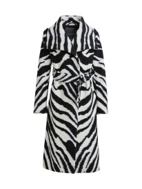 【送料無料】 ダウンレビー レディース ジャケット・ブルゾン アウター Gisele Zebra Wool-Blend Maxi Coat zebra