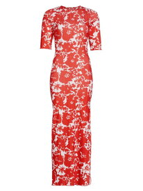 【送料無料】 ケンゾー レディース ワンピース トップス Floral Jersey Maxi Dress medium red
