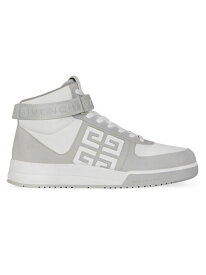 【送料無料】 ジバンシー メンズ スニーカー シューズ G4 High Top Sneakers In Leather grey white