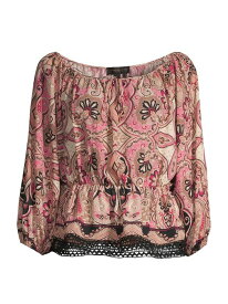 【送料無料】 ダナ キャラン ニューヨーク レディース シャツ ブラウス トップス Rustic Chic Georgette Poet Paisley Blouse multi