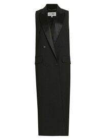 【送料無料】 マルタンマルジェラ レディース ベスト アウター Satin Lapel Maxi Vest black