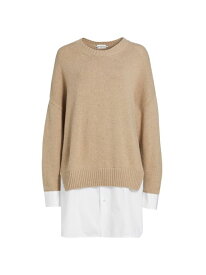 【送料無料】 ステラマッカートニー レディース ニット・セーター アウター Merino & Cotton Poplin Sweater beige