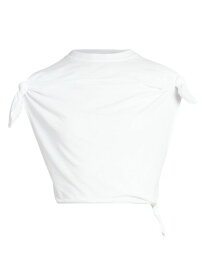 【送料無料】 ロエベ レディース シャツ ブラウス トップス LOEWE x Paula's Ibiza Knot-Tie Cotton-Blend Jersey Crop Blouse white