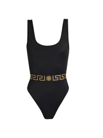 【送料無料】 ヴェルサーチ レディース 上下セット 水着 Greek Key Medusa One-Piece Swimsuit black