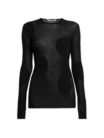 【送料無料】 ステラマッカートニー レディース シャツ トップス Polka-Dot Wool-Blend Top black