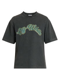 【送料無料】 オフ-ホワイト メンズ Tシャツ トップス Bacchus Skate Crewneck T-Shirt black college