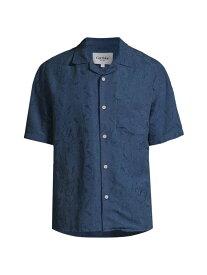 【送料無料】 コリドー メンズ シャツ トップス Floral Jacquard Button-Front Shirt blue