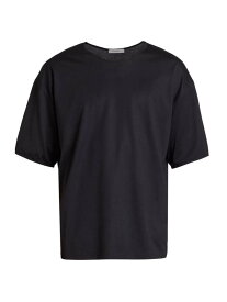 【送料無料】 ルメール メンズ Tシャツ トップス Silk Crewneck T-Shirt black