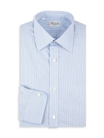 【送料無料】 シャルベ メンズ シャツ トップス Check Cotton Dress Shirt blue green