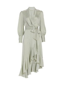 【送料無料】 ジマーマン レディース ワンピース トップス Silk Wrap Midi-Dress mint