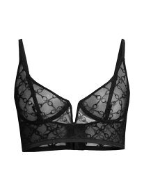 【送料無料】 キキデモントパーネス レディース ブラジャー アンダーウェア Handcuff Mesh Longline Bra black