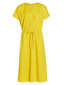 【送料無料】 ロロピアーナ レディース ワンピース トップス Paneled Side Cotton-Stretch Midi-Dress lemon popsicle white