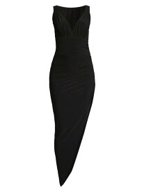 【送料無料】 ノーマカマリ レディース ワンピース トップス Tara Draped Asymmetric Jersey Gown black