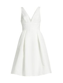 【送料無料】 アムサール レディース ワンピース トップス Faille Deep V-Neck Dress silk white