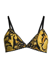 【送料無料】 ヴェルサーチ レディース ブラジャー アンダーウェア Stretch Organic Jersey Bra black gold