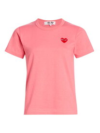 【送料無料】 コム・デ・ギャルソン レディース Tシャツ トップス Heart T-Shirt pink