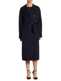 【送料無料】 マックスマーラ レディース ジャケット・ブルゾン アウター 101801 Icon Madame Wool & Cashmere Double-Breasted Coat ultramarine