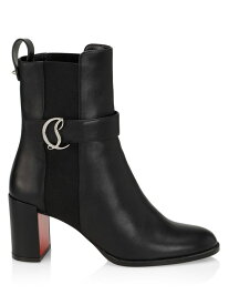 【送料無料】 クリスチャン・ルブタン レディース ブーツ・レインブーツ シューズ Leather 70 Chelsea Booties black