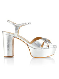 【送料無料】 シュッツ レディース サンダル シューズ Keefa Metallic Leather Platform Sandals prata