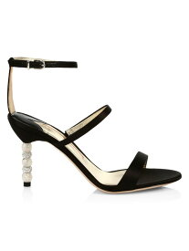 【送料無料】 ソフィアウェブスター レディース サンダル シューズ Rosalind Embellished-Heel Satin Sandals black satin