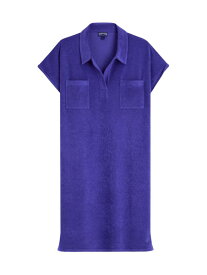 【送料無料】 ヴィルブレクイン レディース ワンピース トップス Terry Coverup Polo Dress purple blue