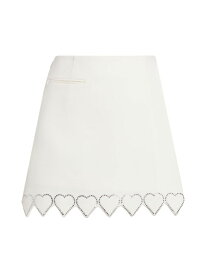 【送料無料】 マチ＆マチ レディース スカート ボトムス Crystal Hearts Wool Miniskirt ivory