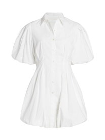 【送料無料】 シムカイ レディース ワンピース トップス Cleo Puff-Sleeve Minidress white