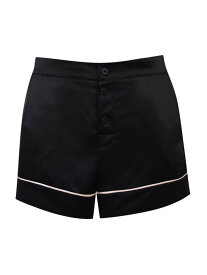【送料無料】 エージェントプロヴォケイター レディース ナイトウェア アンダーウェア Classic Contrast-Piping Silk Pajama Shorts black