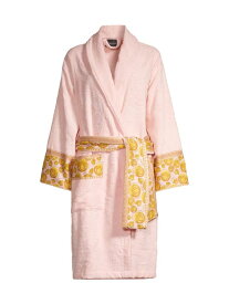 【送料無料】 ヴェルサーチ レディース ナイトウェア アンダーウェア Medusa Logo Plush Bathrobe pink gold