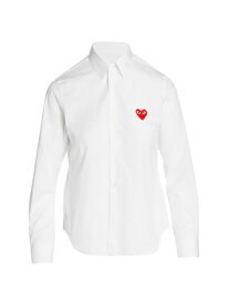 【送料無料】 コム・デ・ギャルソン レディース シャツ トップス Heart Button Down Shirt white