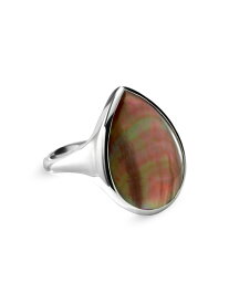 【送料無料】 イッポリスタ レディース リング アクセサリー Ondine Sterling Silver & Brown Shell Teardrop Ring silver