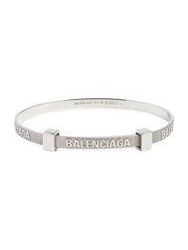 【送料無料】 バレンシアガ レディース ブレスレット・バングル・アンクレット アクセサリー Logo Hoop Bracelet shiny silver