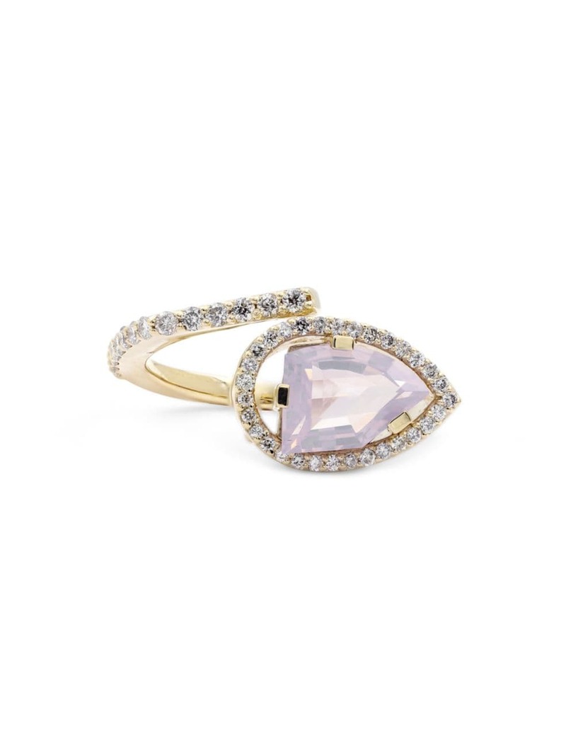 クリアランスsale!期間限定!スティーブンデュエック レディース リング 18K Ring Quartz Gold, Diamond アクセサリー  Wraparound Moon Luxury Lavender lavender 指輪・リング