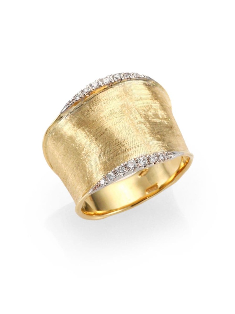 売り込みマルコ ビチェゴ レディース 18K Yellow Gold Ring Band gold リング Lunaria アクセサリー Diamond  指輪・リング