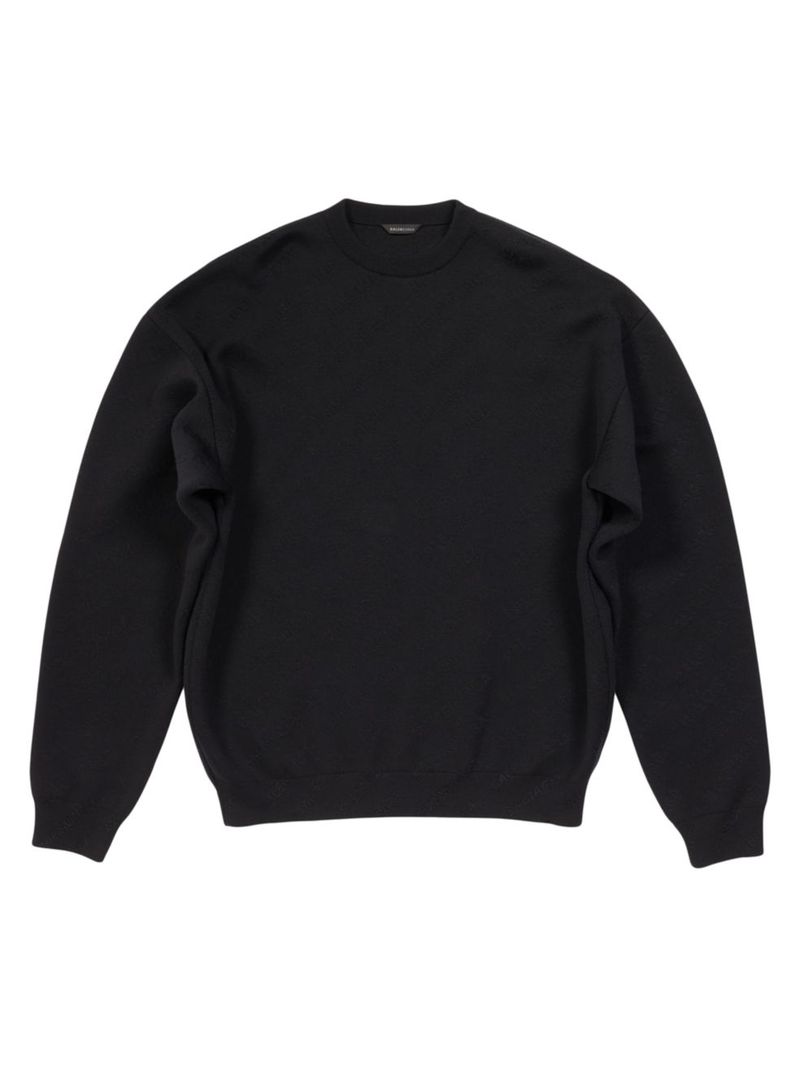 限定製作】 バレンシアガ メンズ ニット・セーター Allover Mini Sweater black アウター Logo ニット・セーター 