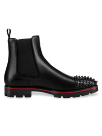 【送料無料】 クリスチャン・ルブタン メンズ ブーツ・レインブーツ シューズ Melon Spikes Flat Boots black