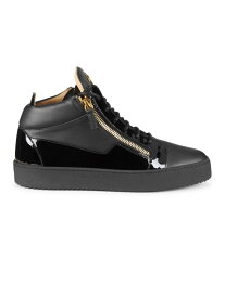 【送料無料】 ジュゼッペザノッティ メンズ スニーカー シューズ Birel Mid-Top Leather Sneakers nero