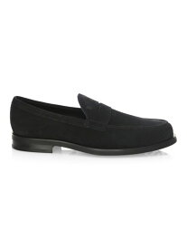 【送料無料】 トッズ メンズ オックスフォード シューズ Suede Penny Loafers black