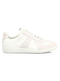 【送料無料】 マルタンマルジェラ メンズ スニーカー シューズ Replica Leather & Suede Low-Top Sneakers white