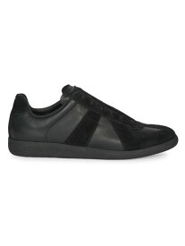 【送料無料】 マルタンマルジェラ メンズ スニーカー シューズ Replica Leather & Suede Low-Top Sneakers black
