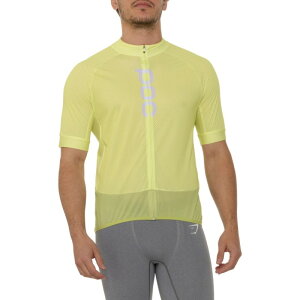 �s�[�I�[�V�[ �����Y �g�b�v�X �V���c �W���[�W�[ ���S POC Essential Road Logo Cycling Jersey - Full Zip Short Sleeve Lemon Calcite
