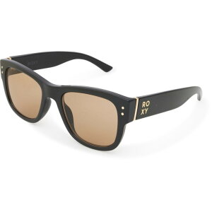 【送料無料】 ロキシー レディース サングラス・アイウェア アクセサリー Roxy Mid-Size Square Sunglasses Black/ Olive/Light Brown