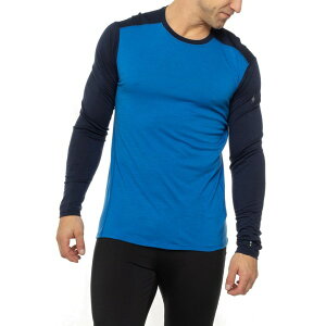 yz X}[gE[ Y Vc gbvX SmartWool Classic All-Season Base Layer Top - Merino Wool Long Sleeve Laguna Blue/Deep Navy