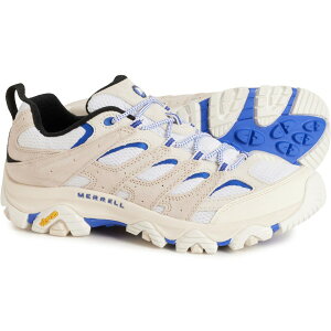 yz  Y Xj[J[ V[Y Merrell Moab 3 Mid Hiking Boots - Suede (For Men) White/Sapphire