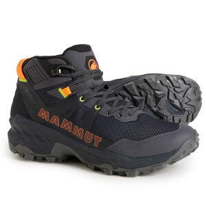 yz }[g Y u[cECu[c V[Y Mammut Sertig II Mid Gore-Tex Hiking Boots - Waterproof (For Men) Dark Titanium-Vibrant Orange
