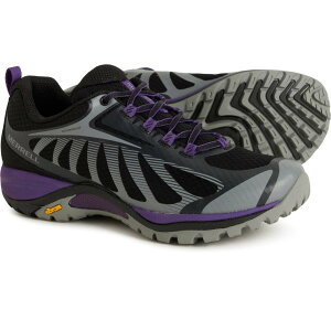 ������ ���f�B�[�X �V���[�Y �X�j�[�J�[ Merrell Siren Edge 3 Hiking Shoes - Waterproof Wide Width (For Women) Black/Acai �u���b�N